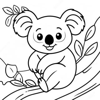 Pagina Para Colorir De Koala Fofo Em Uma Arvore 21497-4682