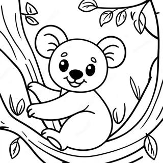 Pagina Para Colorir De Koala Fofo Em Uma Arvore 21497-4684