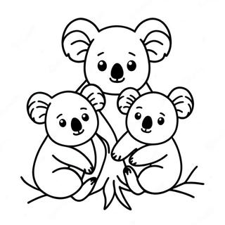 Paginas Para Colorir Do Retrato Da Familia Coala 21500-4694