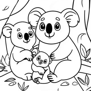 Paginas Para Colorir Do Retrato Da Familia Coala 21500-4696