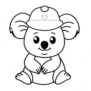 Paginas Para Colorir De Um Coala Com Um Chapeu 21501-4698