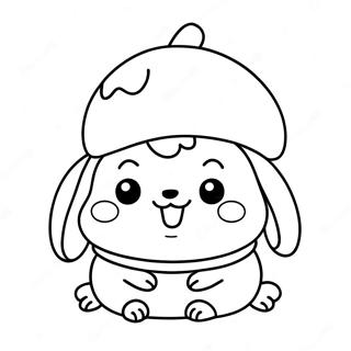 Paginas Para Colorir Do Pompompurin Com Um Chapeu Fofo 21690-4722