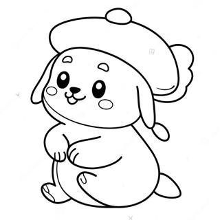 Paginas Para Colorir Do Pompompurin Com Um Chapeu Fofo 21690-4724