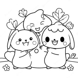 Paginas Para Colorir Do Pompompurin Brincando Com Amigos 21691-4725