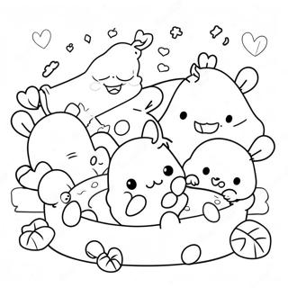 Paginas Para Colorir Do Pompompurin Brincando Com Amigos 21691-4726