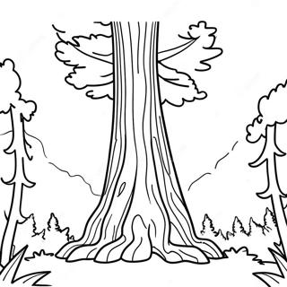 Pagina Para Colorir De Arvore De Sequoia Alta 21779-4754