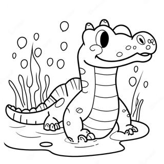 Pagina Para Colorir De Crocodilo Bravo Na Agua 21968-4787