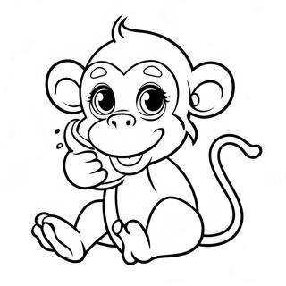 Pagina Para Colorir De Macaco Engracado Comendo Uma Banana 22145-4829