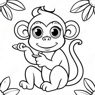 Pagina Para Colorir De Macaco Engracado Comendo Uma Banana 22145-4830