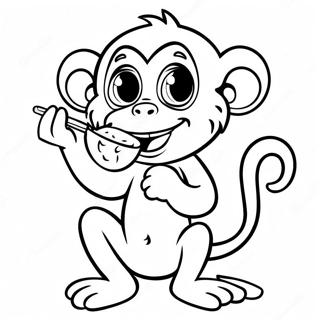 Pagina Para Colorir De Macaco Engracado Comendo Uma Banana 22145-4831