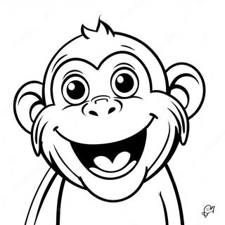 Pagina Para Colorir De Macaco Feliz Sorrindo 22146-4834