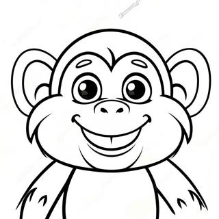 Pagina Para Colorir De Macaco Feliz Sorrindo 22146-4836