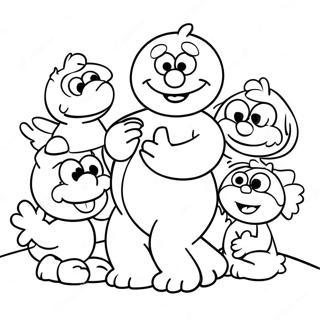 Pagina Para Colorir De Elmo Brincando Com Amigos 22319-4863