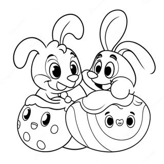 Pagina Para Colorir De Personagens Disney Fofos Com Ovos De Pascoa 22666-4945