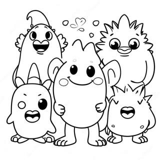 Pagina Para Colorir Dos Personagens Felizes De My Singing Monsters Páginas Para Colorir