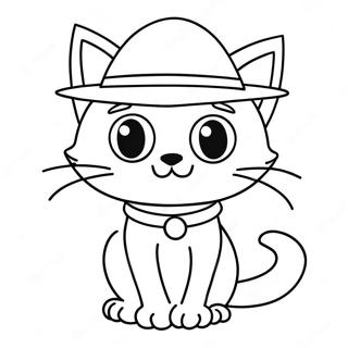 Pete The Cat Com Um Chapeu Legal Pagina Para Colorir 23230-5065