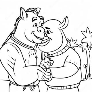 Pagina Para Colorir Da Amizade Entre Shrek E Burro 24075-5242
