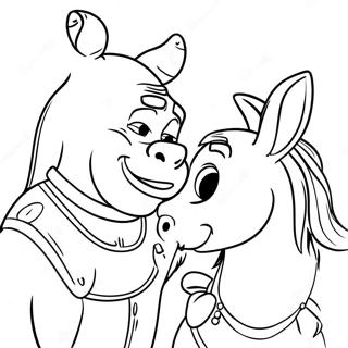 Pagina Para Colorir Da Amizade Entre Shrek E Burro 24075-5243