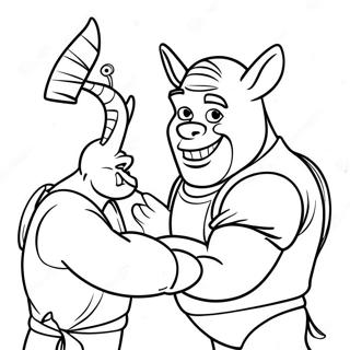 Pagina Para Colorir Da Amizade Entre Shrek E Burro 24075-5244