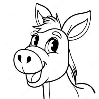 Burro Com Um Sorriso Pagina Para Colorir 24079 5257