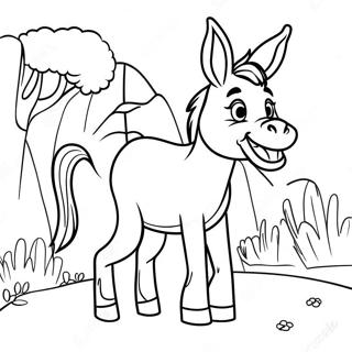 Burro Com Um Sorriso Pagina Para Colorir 24079 5259