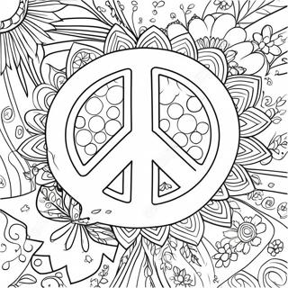 Pagina Para Colorir Do Simbolo Da Paz Hippie 24987-5446