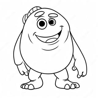 Pagina Para Colorir Do Mike Wazowski Com Um Grande Sorriso 25077-5464