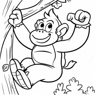 Pagina Para Colorir Do Donkey Kong Escalando Uma Arvore 25617-5584