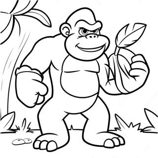 Pagina Para Colorir Do Donkey Kong Com Bananas 25618-5585