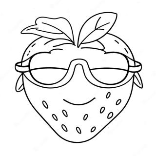Paginas Para Colorir De Um Morango Com Oculos De Sol 26076-5694