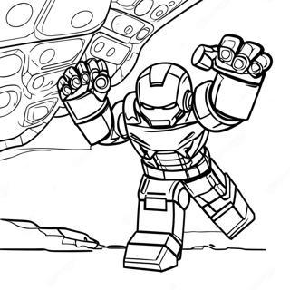 Pagina Para Colorir Do Homem De Ferro Lego Em Pose De Acao 26718-5825