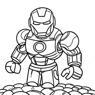 Pagina Para Colorir Do Homem De Ferro Lego Em Pose De Acao 26718-5826