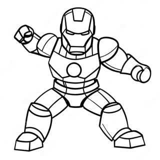 Pagina Para Colorir Do Homem De Ferro Lego Em Pose De Acao 26718-5827