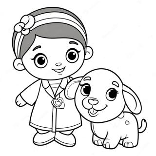 Doc Mcstuffins Com Lambie Colorindo 27294-5935