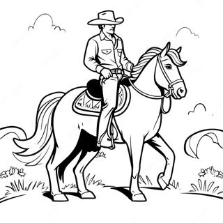 Cowboy Páginas Para Colorir