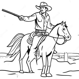 Cowboy Do Velho Oeste Com Lasso Pagina Para Colorir 27377-5957