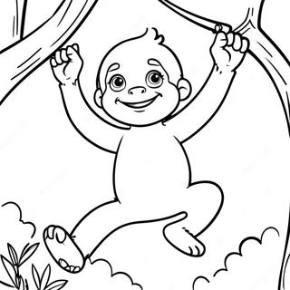 Curious George Páginas Para Colorir