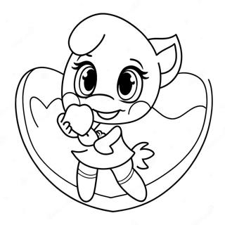 Pagina Para Colorir Da Amy Rose Com Um Coracao 27750-6037