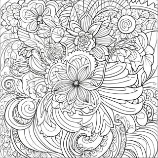 Pagina Para Colorir Tatuagem Floral Intricada 28045-6098