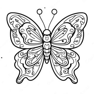 Pagina Para Colorir Tatuagem De Borboleta Elegante 28047 6106