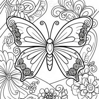 Pagina Para Colorir Tatuagem De Borboleta Elegante 28047 6108