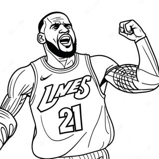 Pagina Para Colorir Do Lebron James Em Acao 28308-6158