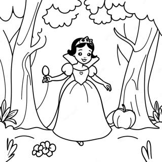 Pagina Para Colorir Da Branca De Neve Na Floresta Encantada 28489-6197