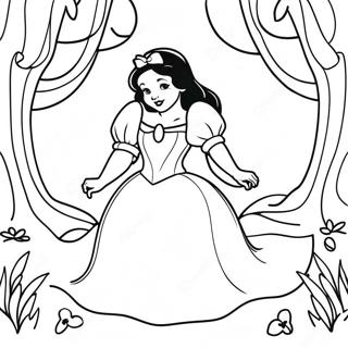 Pagina Para Colorir Da Branca De Neve Na Floresta Encantada 28489-6198