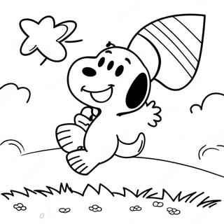 Pagina Para Colorir Do Snoopy Voando Uma Pipa 28763-6255