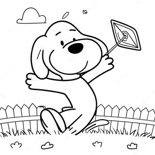 Pagina Para Colorir Do Snoopy Voando Uma Pipa 28763-6256