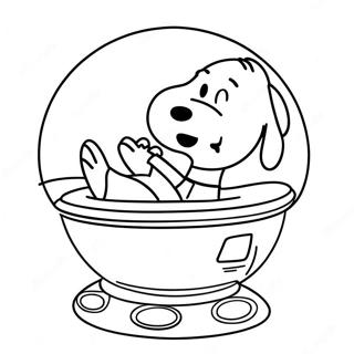 Pagina Para Colorir Do Snoopy Em Uma Nave Espacial 28764-6257