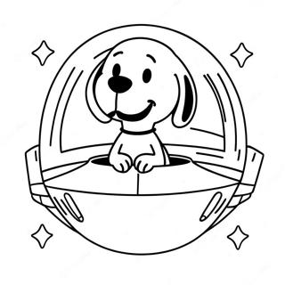 Pagina Para Colorir Do Snoopy Em Uma Nave Espacial 28764-6258