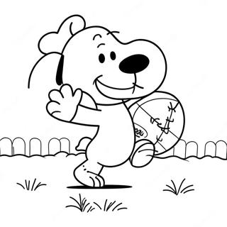 Pagina Para Colorir Do Snoopy Jogando Futebol 28765-6263