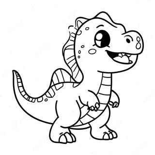 Pagina Para Colorir De Dinossauro Chibi Feliz 29205-6357